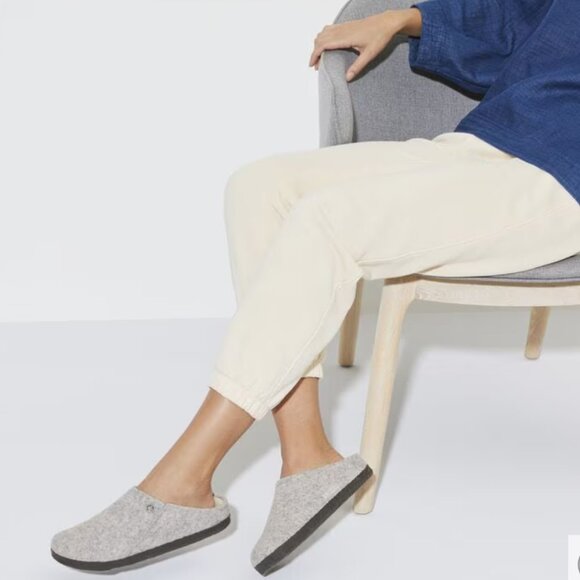 Birkenstock Shoes - Birkenstock Zermatt Shearling Wool Felt, Light Gray, Size 39